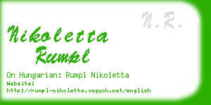 nikoletta rumpl business card